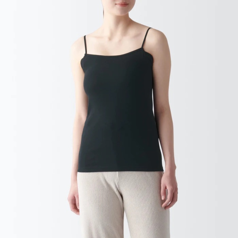 MUJI Women's Moisture Wicking Cotton Camisole with Sweat Pads, like new.